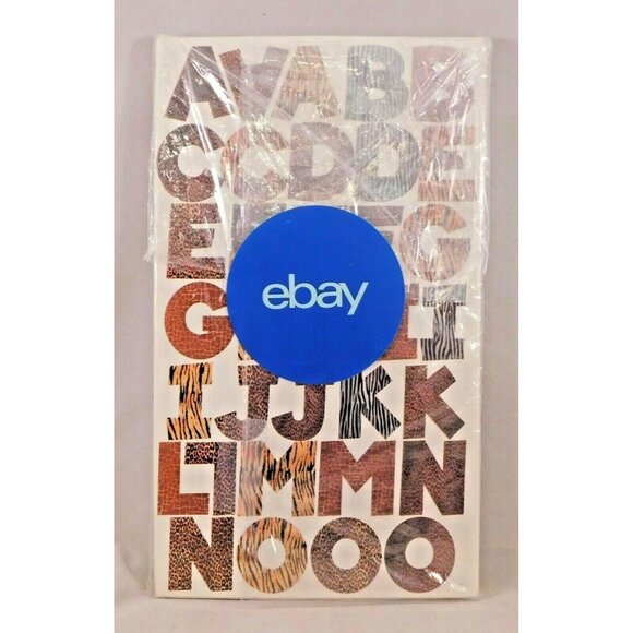 Grab Bag Alphabet Scrapbook Stickers Animal Print Multi Color Bold Block Letters - Picture 2 of 3
